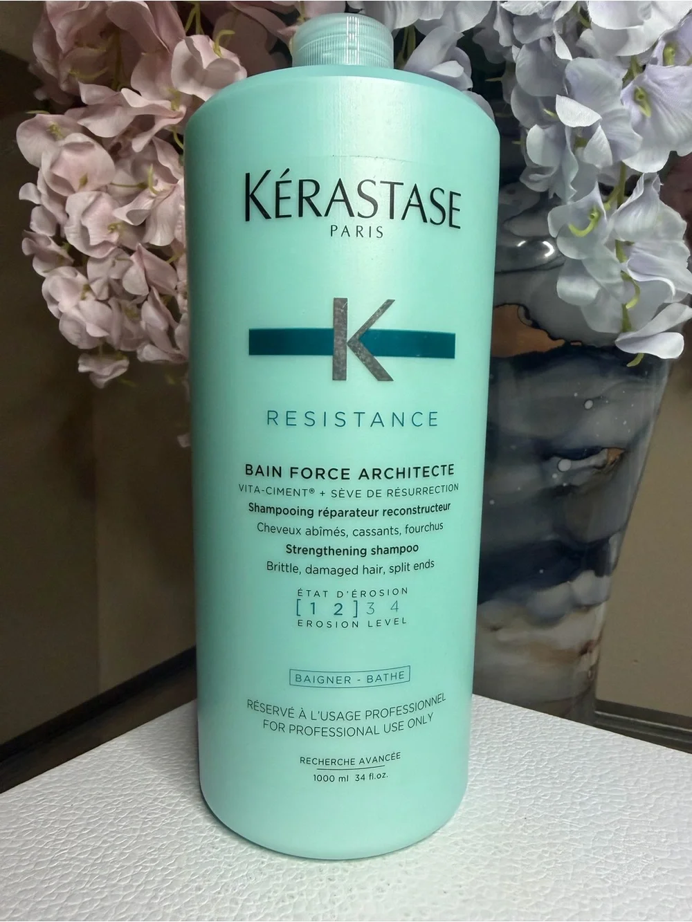 Kérastase Resistance Bain Force Architecte Strengthening Shampoo - NEW 34 Fl oz